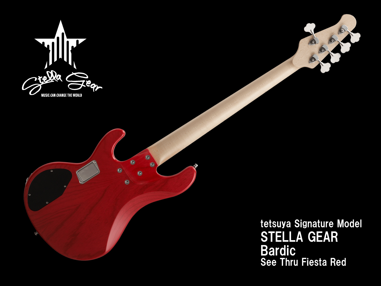 【受注生産】STELLA GEAR(スレラギア) Bardic / See Thru Fiesta Red (L’Arc～en～Ciel/tetsuyaモデル)