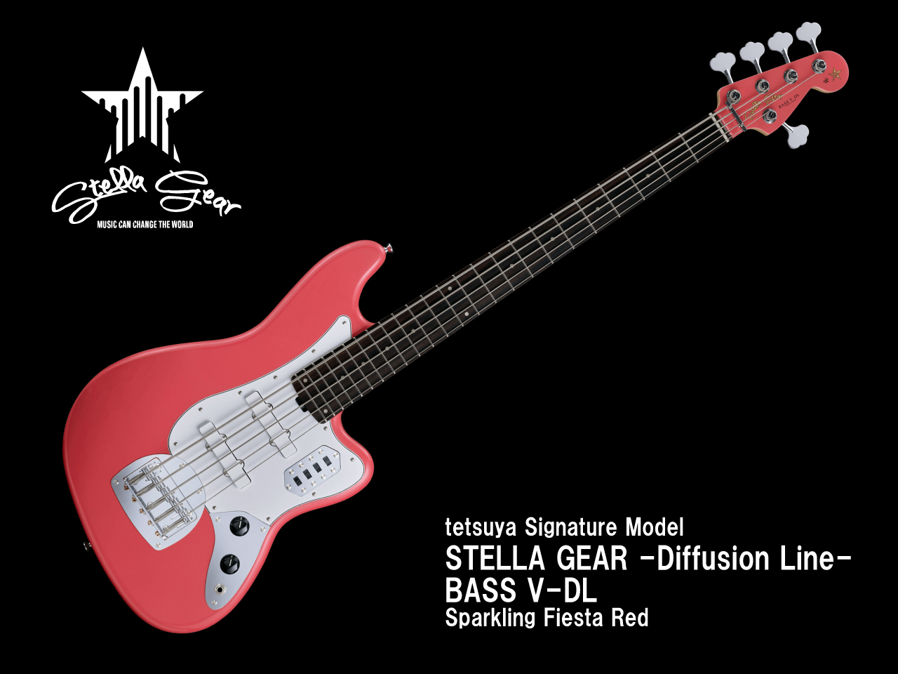 【受注生産】STELLA GEAR(スレラギア) -Diffusion Line- BASS V-DL / Sparkling Fiesta Red (L’Arc～en～Ciel/tetsuyaモデル)