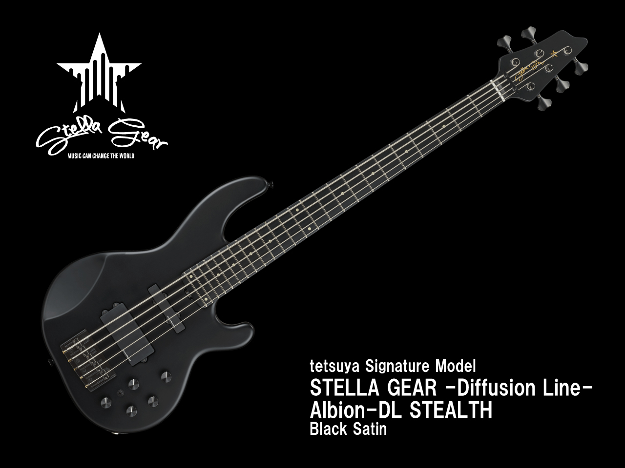 【受注生産】STELLA GEAR(スレラギア) -Diffusion Line- Albion-DL STEALTH / Black Satin (L’Arc～en～Ciel/tetsuyaモデル)
