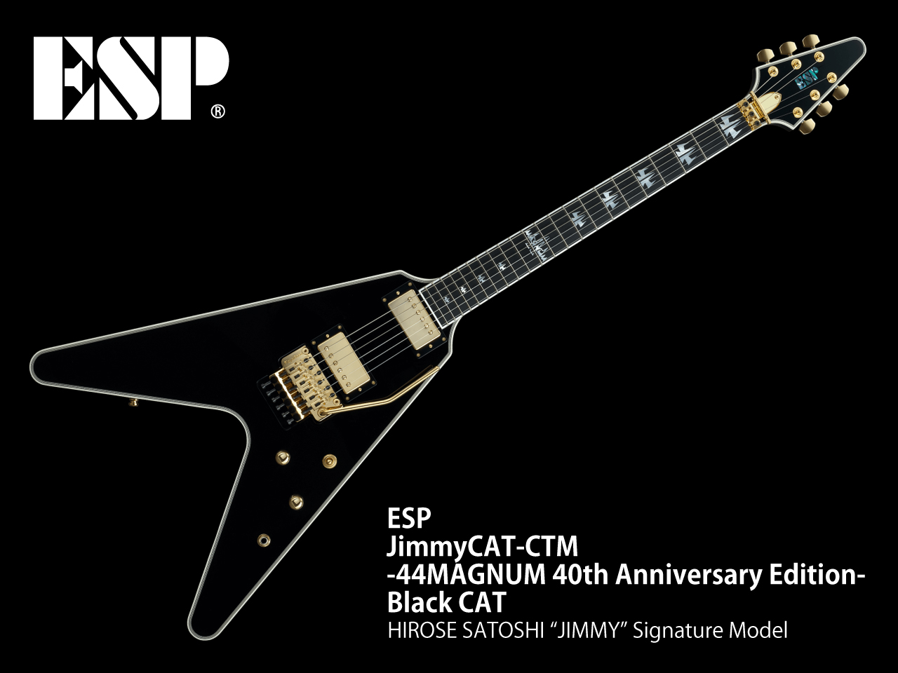 【受注生産/2024年4月4日(木)までの完全期間限定生産】ESP(イーエスピー) JimmyCAT-CTM -44MAGNUM 40th Anniversary Edition- / Black CAT