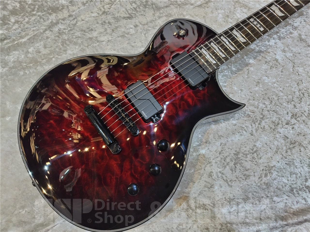 【即納可能】E-II(イーツー) EC QM FL (See Thru Black Cherry Sunburst) 広島店 - 2