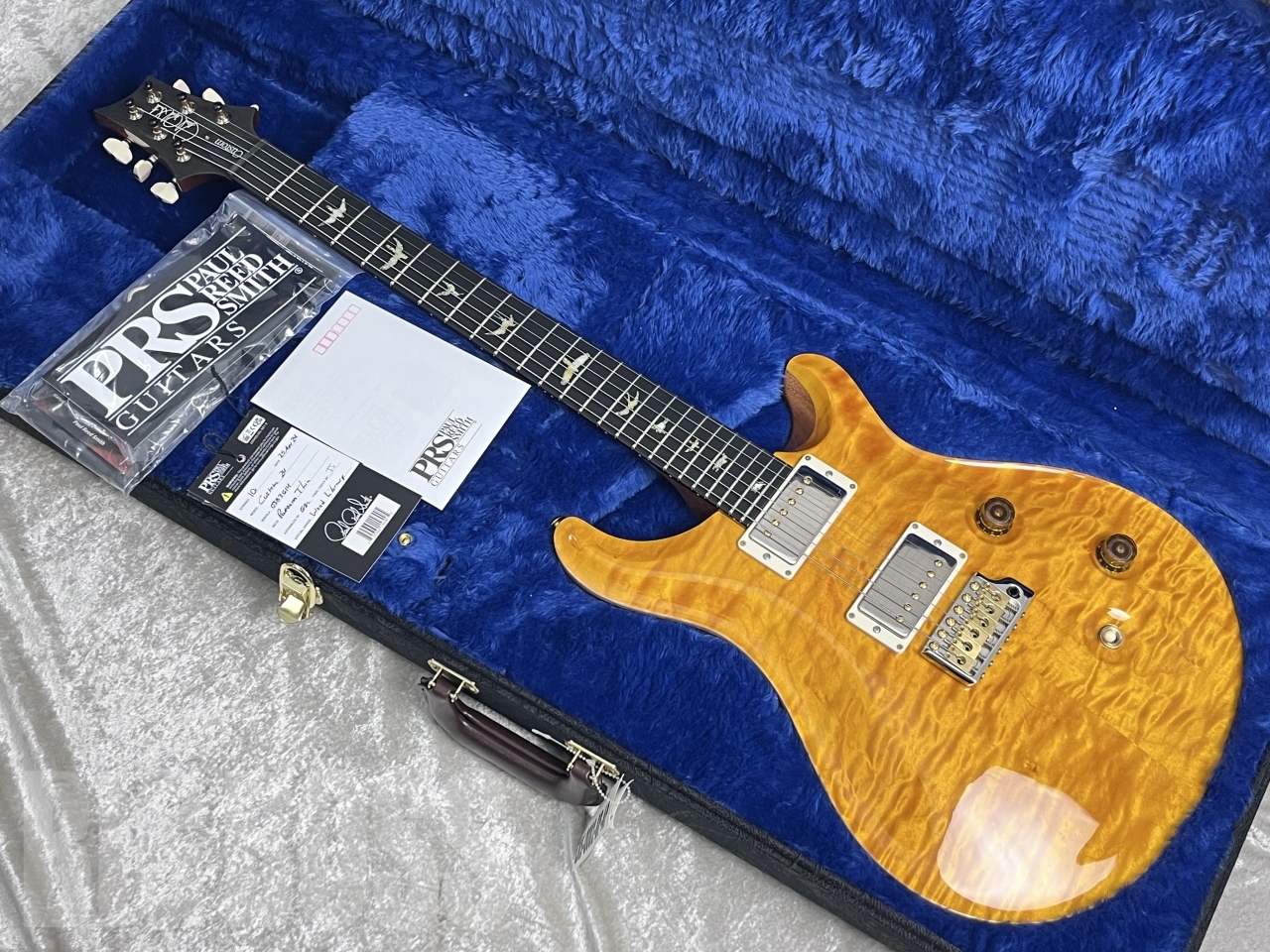 【即納可能】Paul Reed Smith  (ポールリードスミス/PRS) Wood Library Custom 24 / Santana Yellow (S/N 0383614)