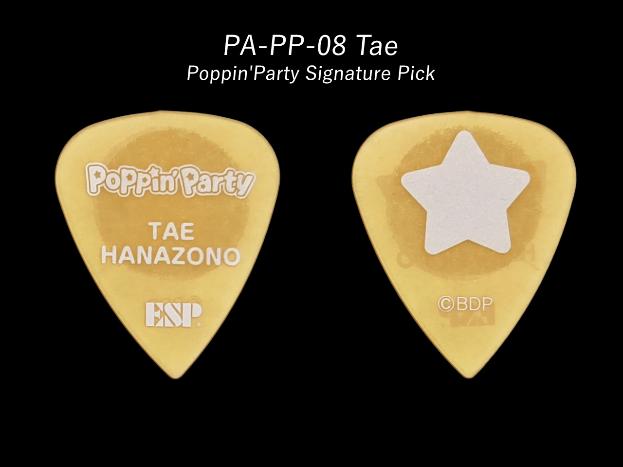 【ESP×バンドリ！ ガールズバンドパーティ！ コラボレーション】Poppin'Party Signature Pick / PA-PP-08 Tae (Poppin'Party 花園たえ モデル)