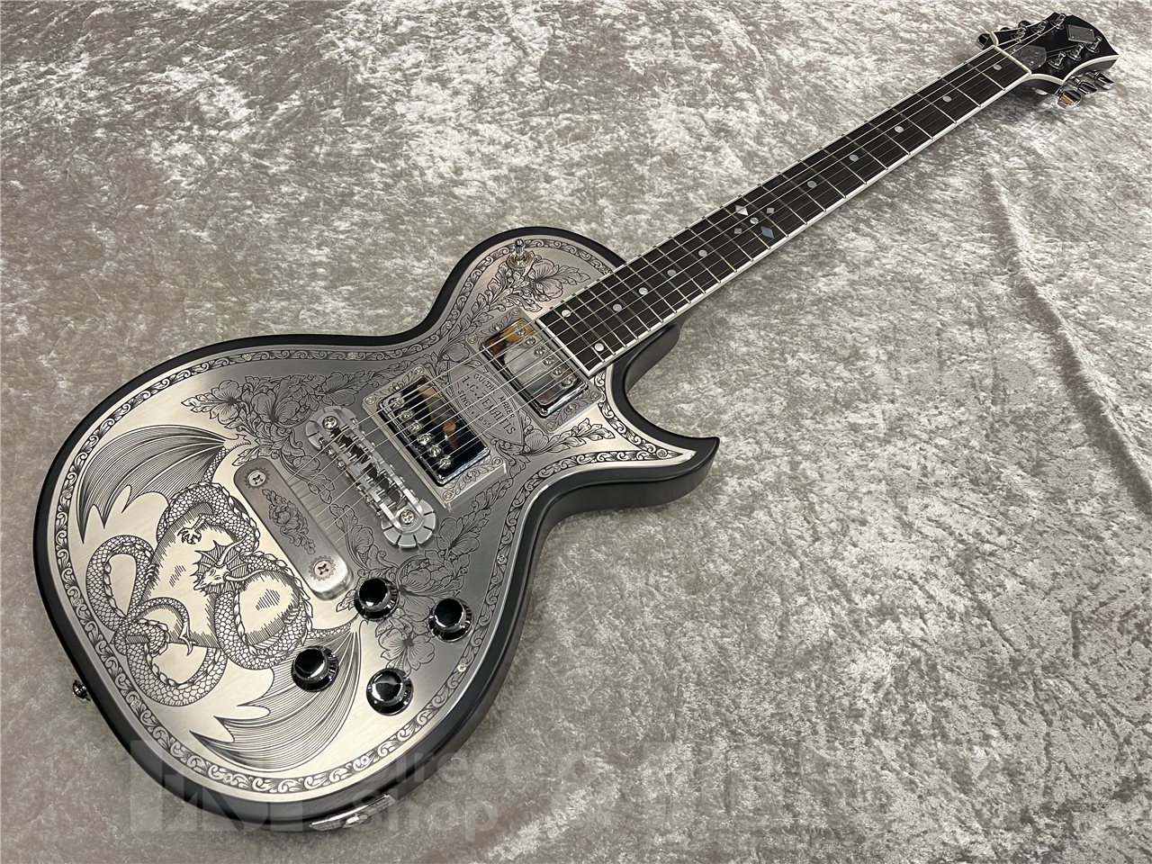 【即納可能】Zemaitis（ゼマイティス）MFG-AC-24 Dragon & Heart（Black）　名古屋店