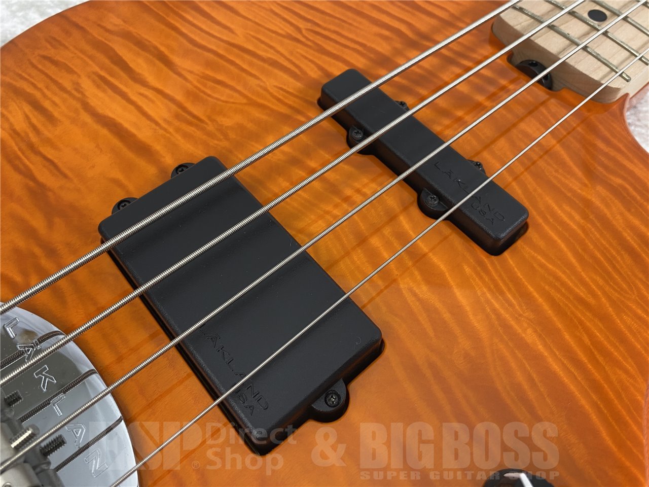 【即納可能】LAKLAND(レイクランド) SL44-94 Deluxe /Maple Finger Board (Amber Translucent) お茶の水駅前店(東京)