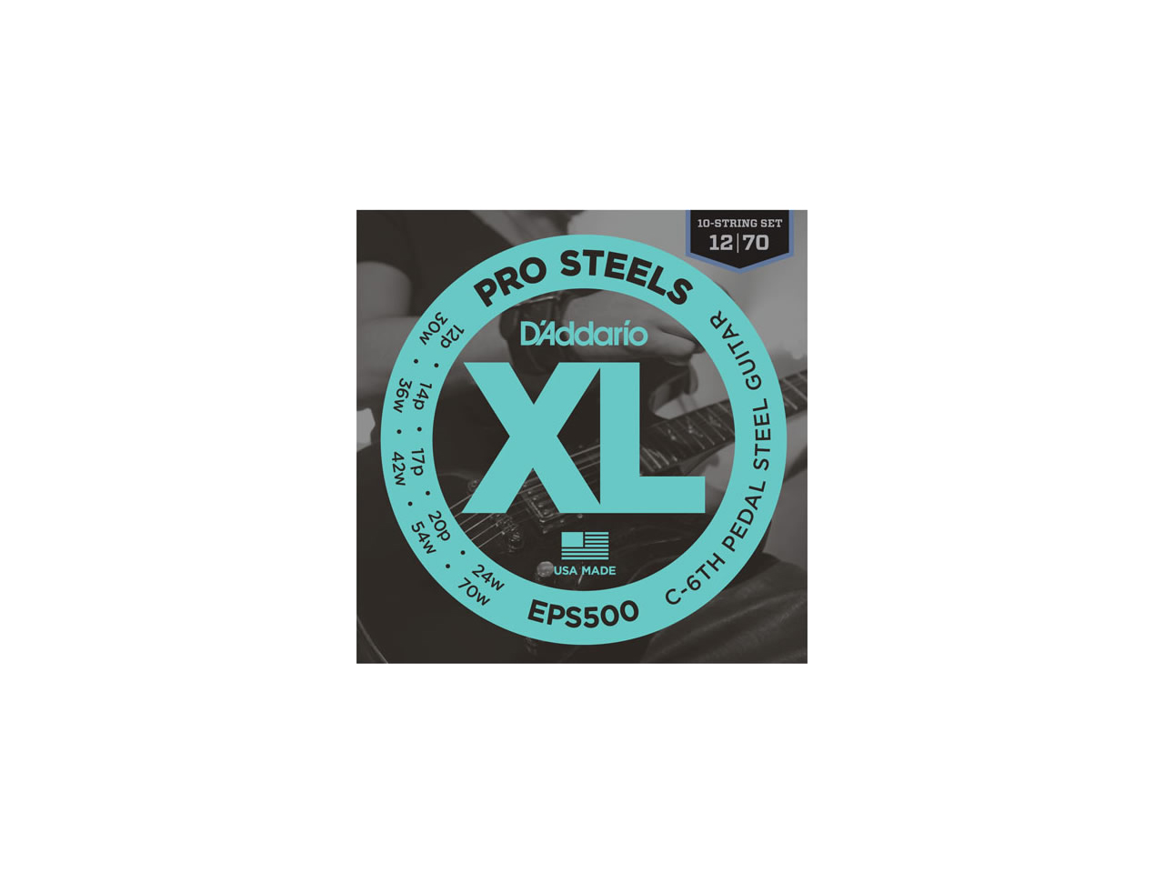 D'Addario(ダダリオ) XL ProSteels Round Wound C-6th Pedal Steel Tuning / EPS500 (エレキギター弦)