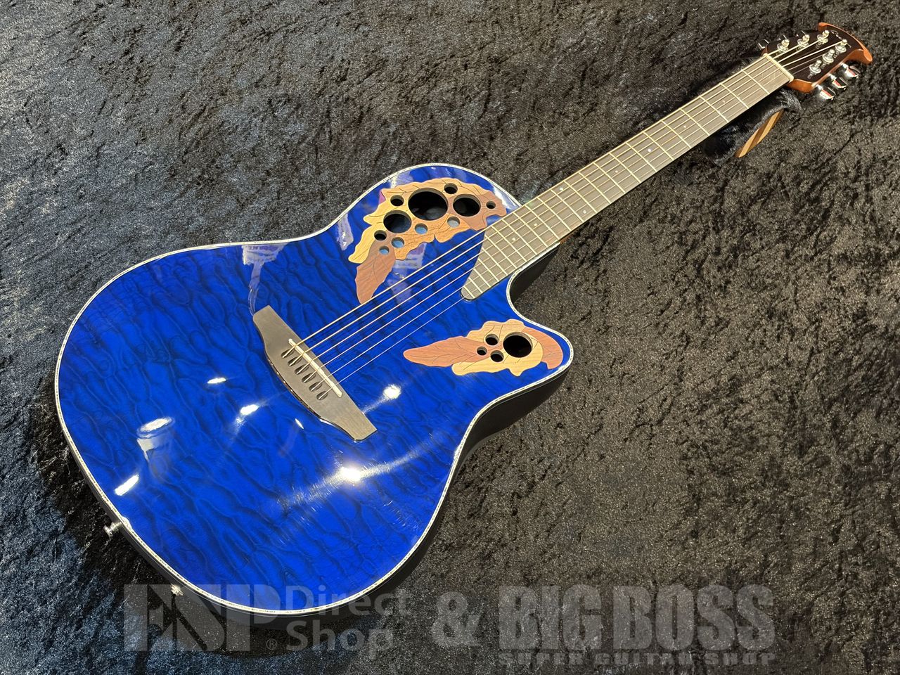 【即納可能】Ovation（オベーション）Celebrity Elite Exotic Mid Depth CE44P-8TQ【Blue Tranceparent Quilt】福岡店