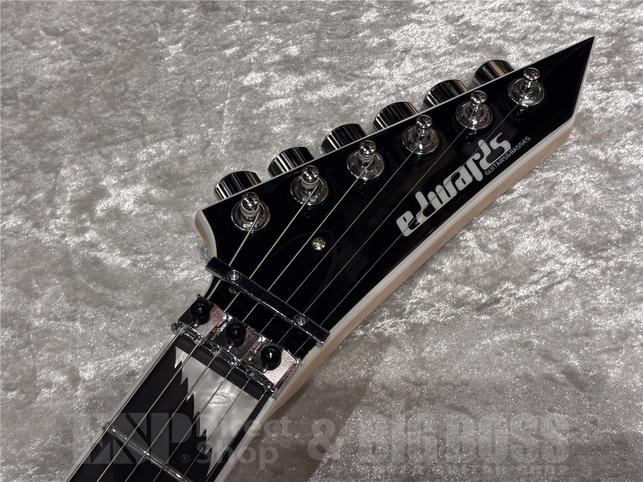 【即納可能】EDWARDS(エドワーズ) E-ALEXI SAWTOOTH /  Black with White Pin Stripe (Alexi Laiho Model) 広島店