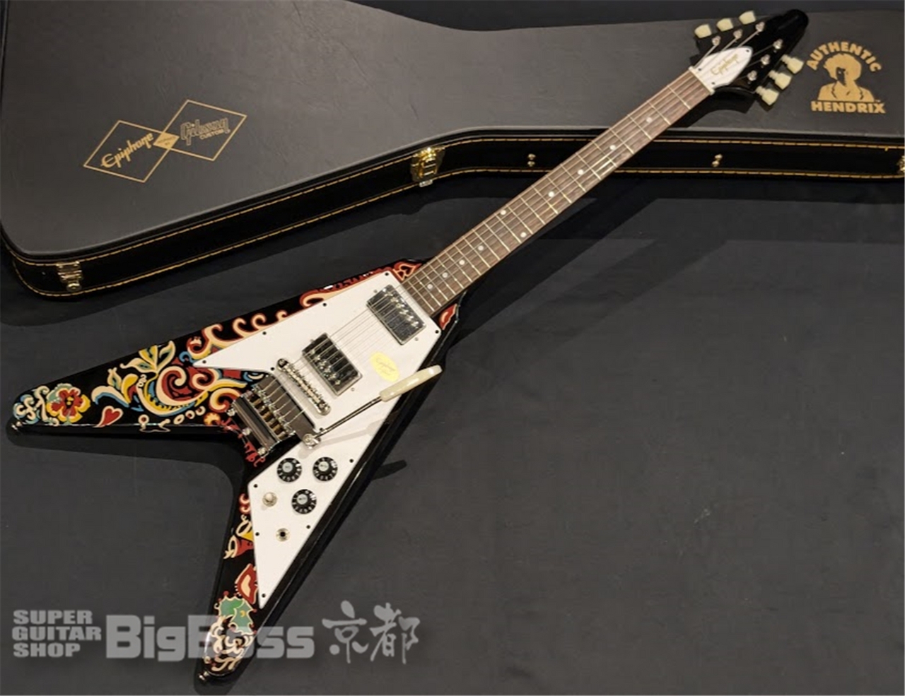 【即納可能】Epiphone(エピフォン) Jimi Hendrix Love Drops Flying V Inspired by Gibson Custom 京都店