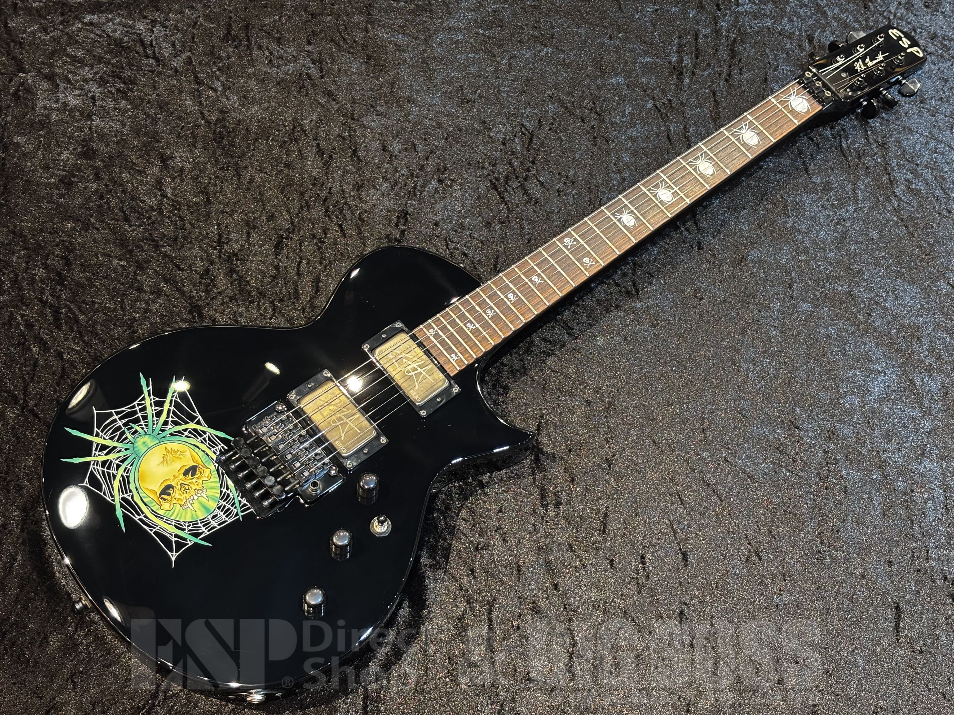 【即納可能】 ESP （イーエスピー） KH-3 SPIDER 30TH ANNIVERSARY EDITION【Black w/ Spider Graphic】【METALLICA Kirk Hammett Signature Model】 福岡店