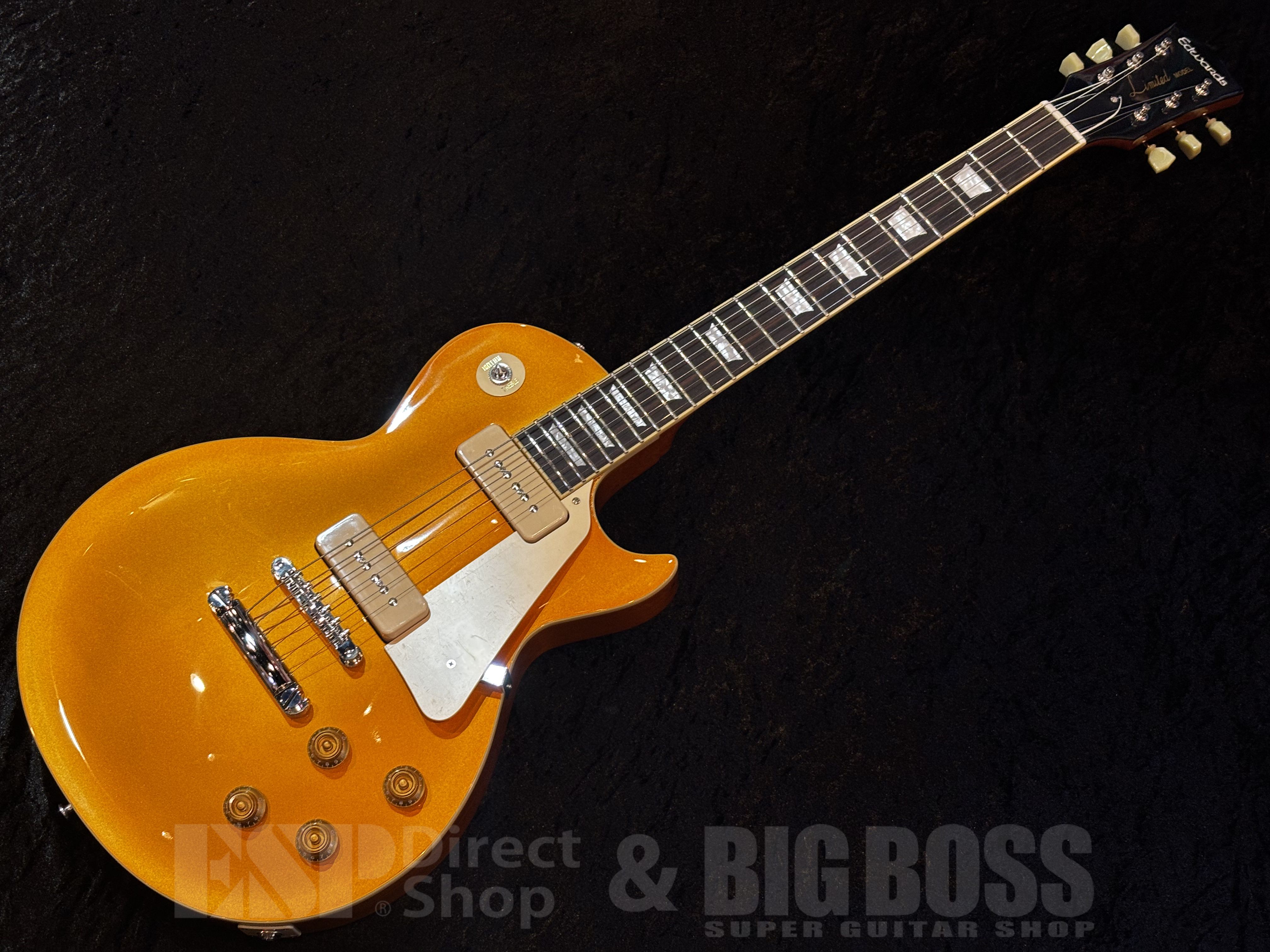 r*u様 新品　ネック破損　EDWARDS E-LP-STD/P Gold To EDWARDS エドワーズ E-LP-STD/P Gold Top エレキギター(EDWARDS