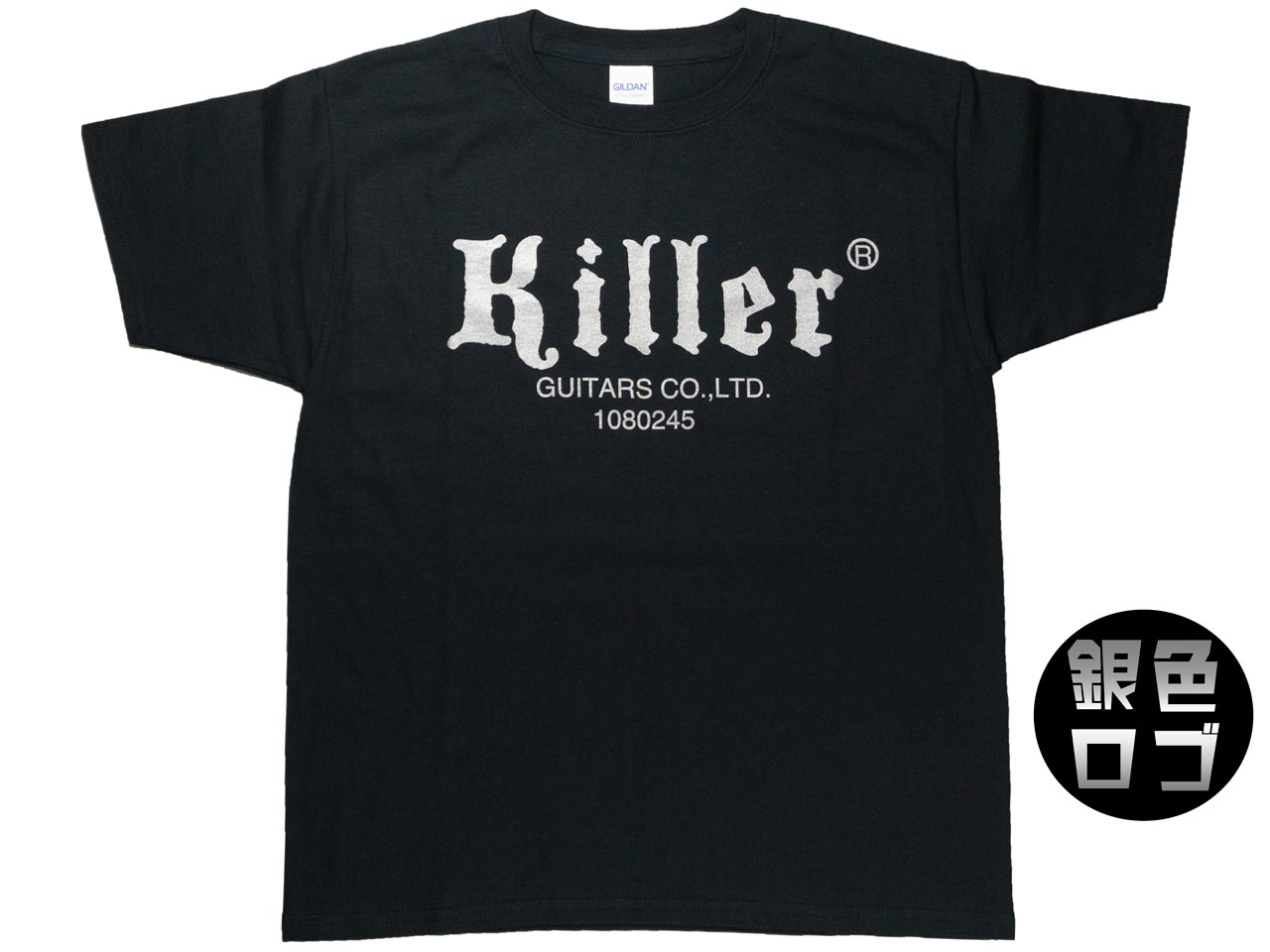 Killer(キラー) ロゴ入りTシャツ (Black / Silver Logo)