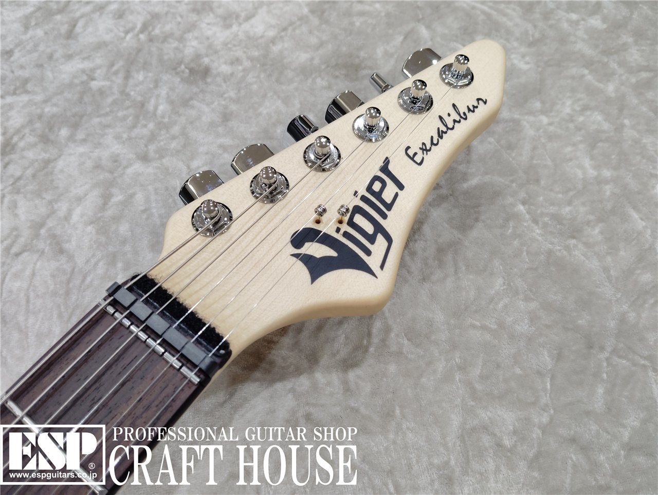 【即納可能】Vigier Guitars Excalibur Custom VE6-CVSP1 / Mysterious Black / Rose / Black Mirror Pickgurd 渋谷店