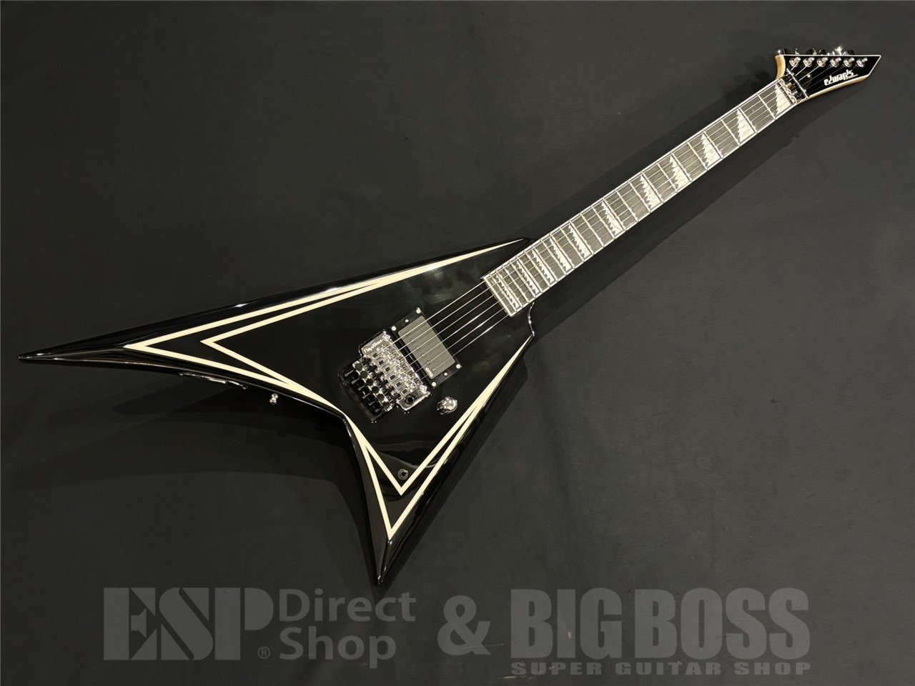 即納可能】EDWARDS E-ALEXI SAWTOOTH / Black with White Pin Stripe