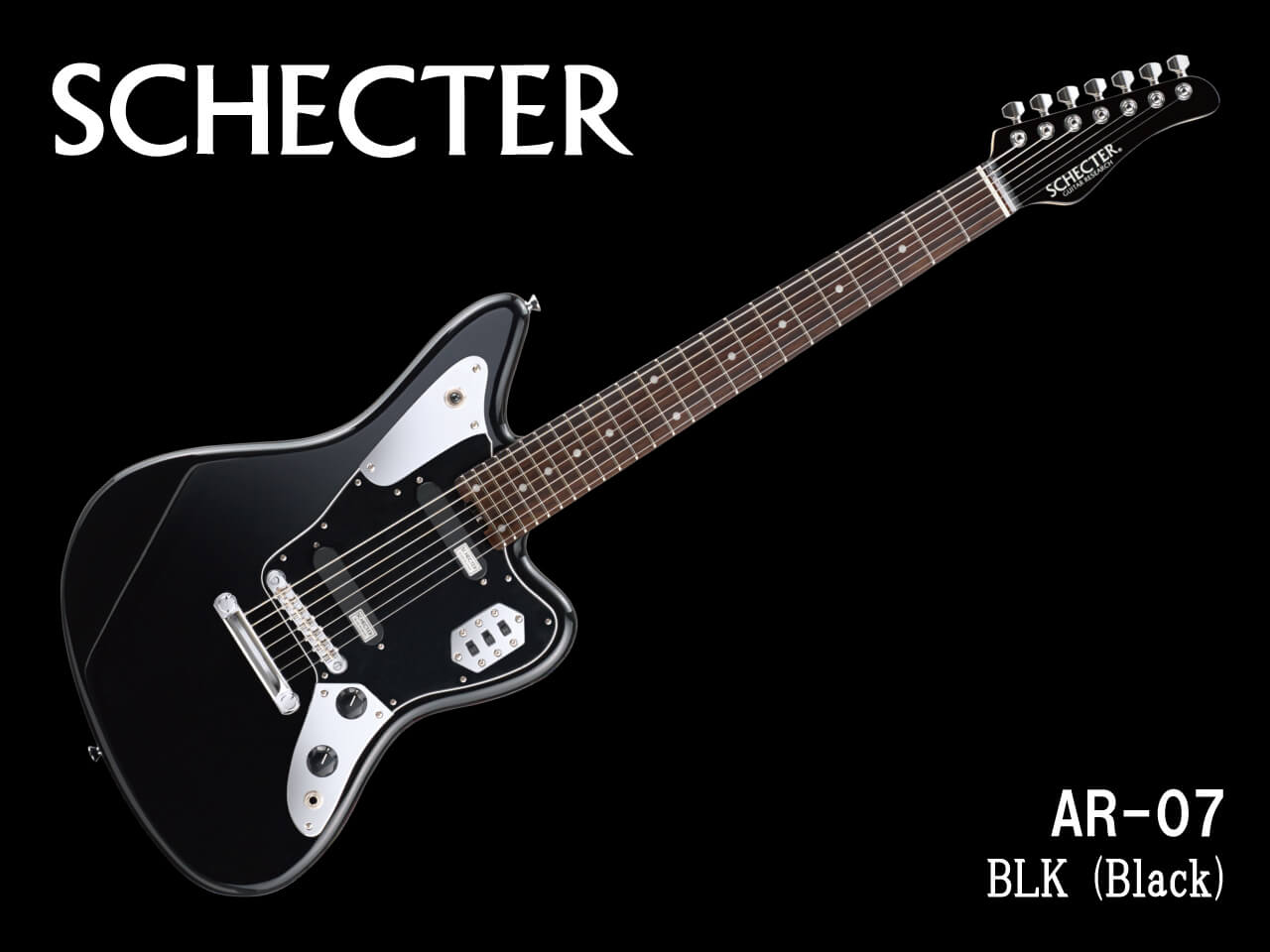 受注生産】SCHECTER(シェクター) AR-07 / BLK (Black)【7弦ギター