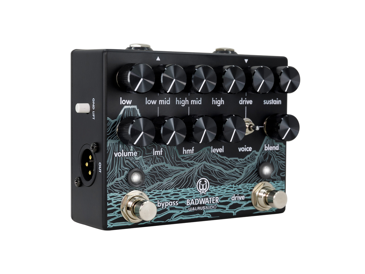 【即納可能】<br>WALRUS AUDIO Badwater Bass Pre amp and D.I. (WAL-BADW)<br>駅前店 (プリアンプ/D.I)(ウォルラスオーディオ)