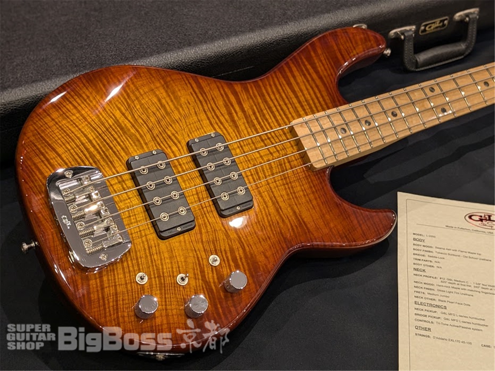 USED / 即納可能】G&L (ジーアンドエル) Custom Shop L-2000 / Tobacco Sunburst 京都店 -  【ESP直営】BIGBOSS オンラインマーケット(ギター＆ベース)