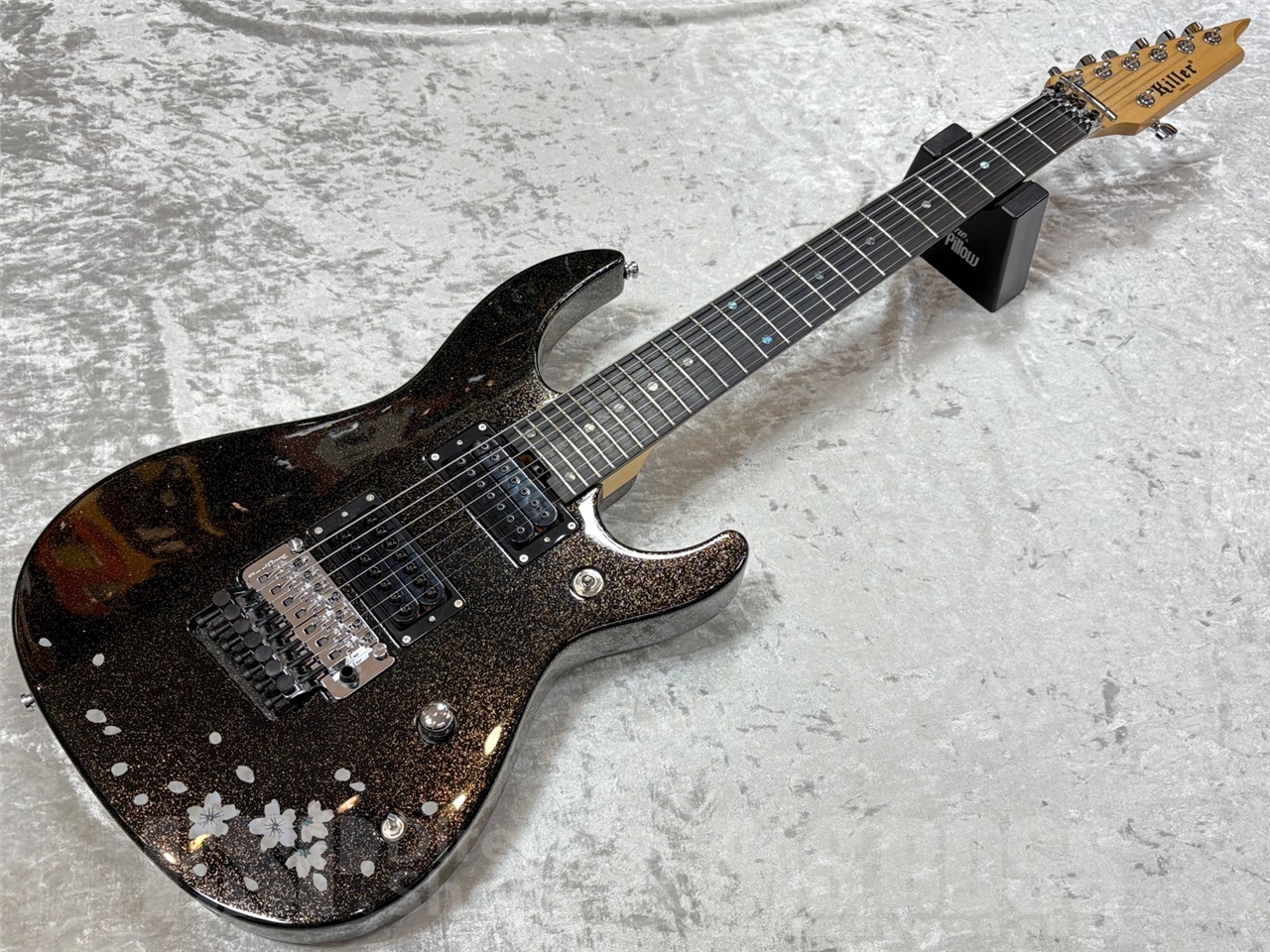 ※ご商談専用【即納可能】Killer（キラー） KG-Fascinator Seven the Empress galaxy black petals/SAKI MODEL  GWS + Elixir®(エリクサー) OPTIWEB 7-STRING SUPER LIGHT [009-052 #19007] (エレキギター弦/7弦用)