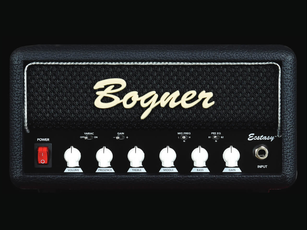 【お取寄せ商品】Bogner(ボグナー) ECSTASY Mini Custom Color / Black Tolex/Black Grill/Silver Piping [White knobs](ヘッドアンプ) 駅前店