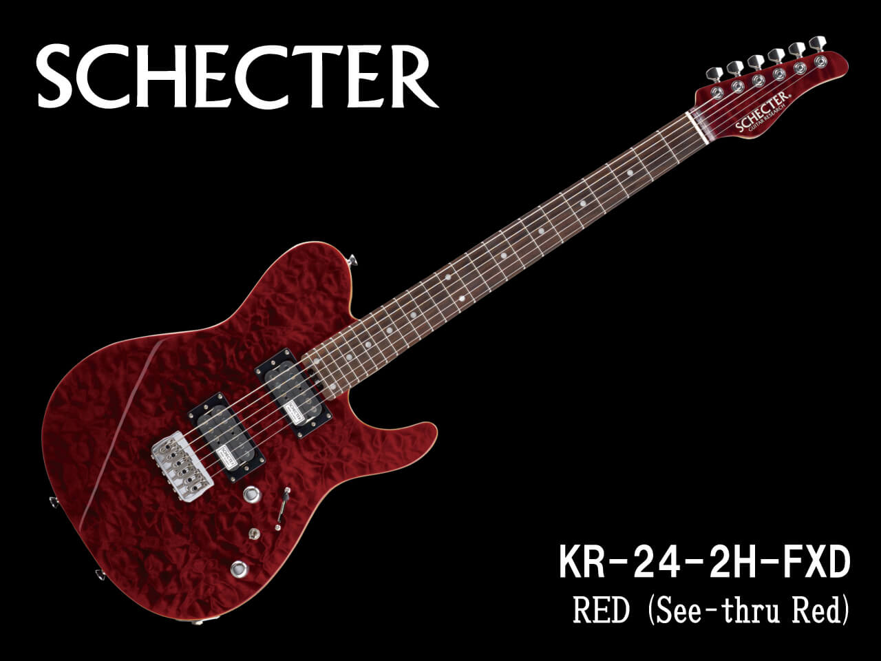 【受注生産】SCHECTER(シェクター) KR-24-2H-FXD / RED (See-thru Red)