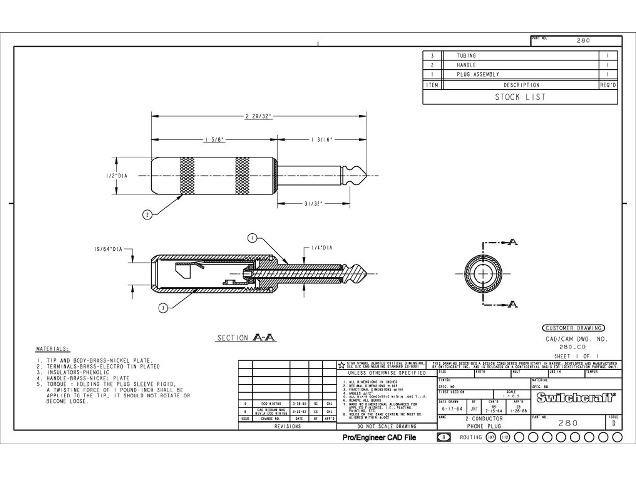 Custom Audio Japan(カスタムオーディオジャパン) Legacy Cable I-L 2m 5YW  (SwitchCraft 280-226) (ギター/ベースシールド)
