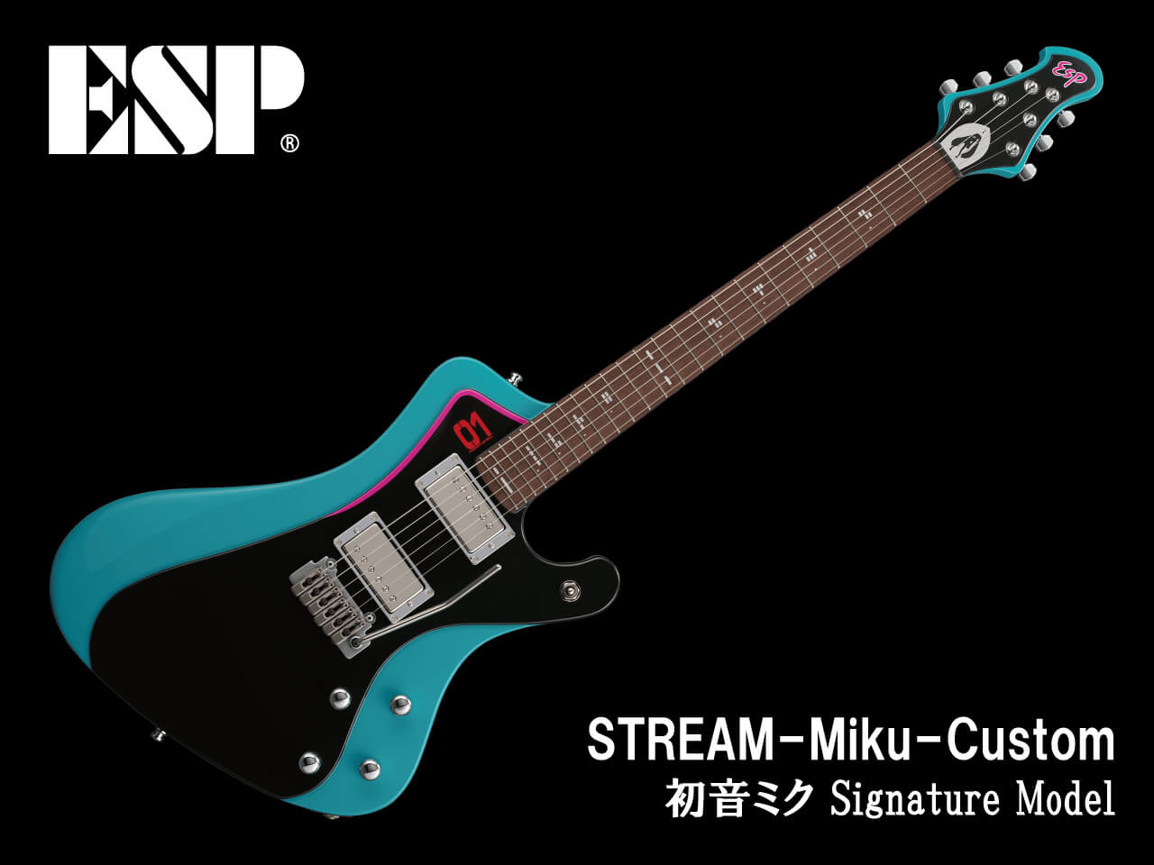 【受注生産】ESP(イーエスピー) STREAM-Miku-Custom (初音ミク モデル)