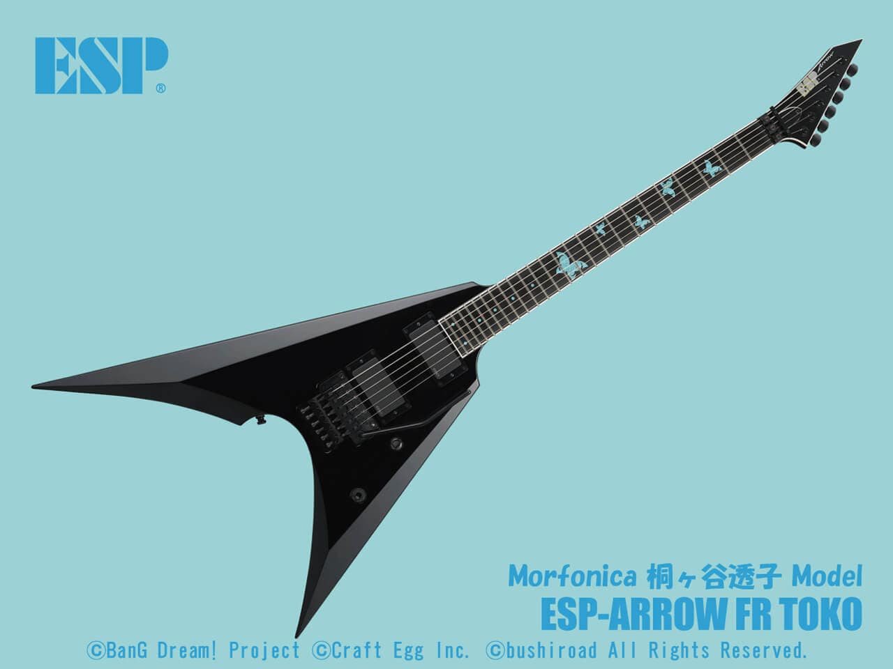 【受注生産】【ESP×BanG Dream!コラボギター】ESP(イーエスピー) ESP-ARROW FR TOKO / Morfonica 桐ヶ谷透子 Model