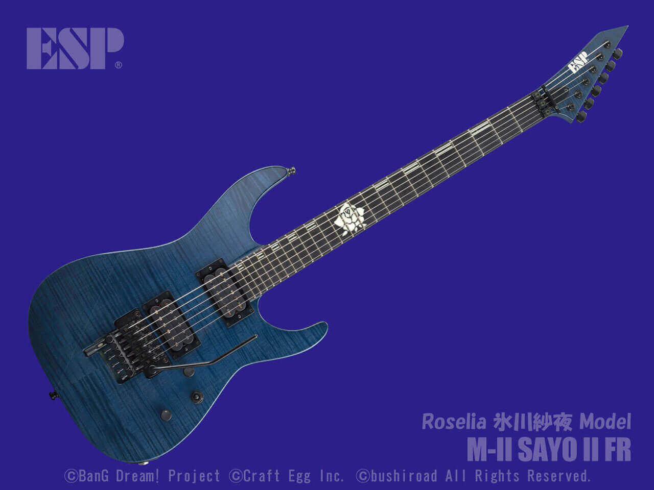 【受注生産】【ESP×BanG Dream!コラボギター】ESP(イーエスピー) M-II SAYO II FR / Roselia 氷川紗夜 Model