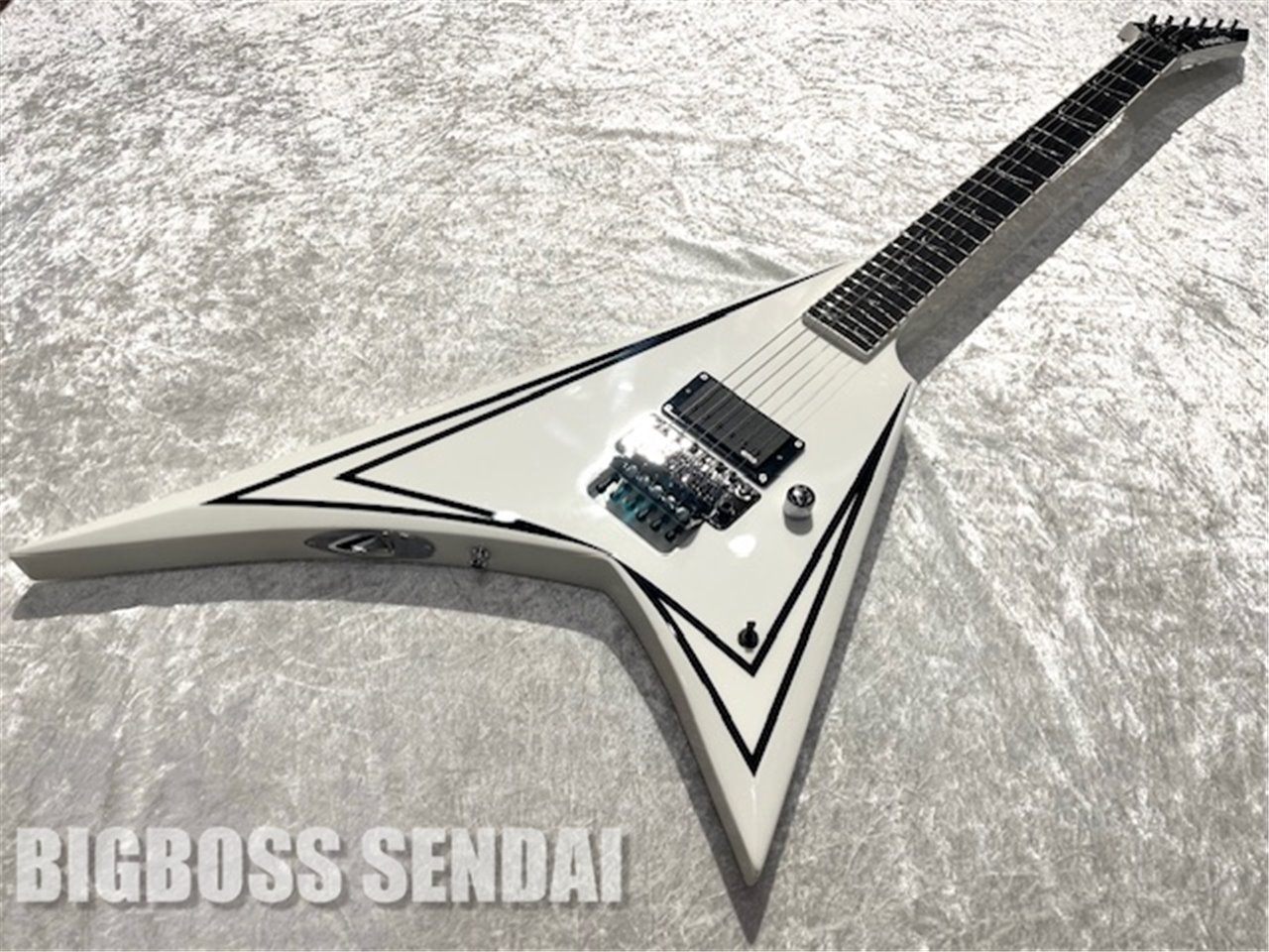 【即納可能】EDWARDS(エドワーズ)E-ALEXI SCYTHE Alexi Laiho Model / White with Black Pin Stripe 仙台店