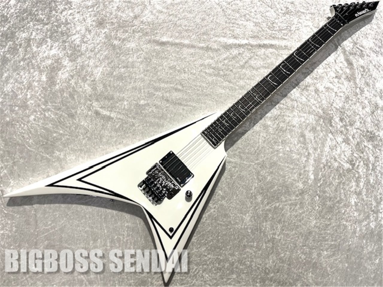 【即納可能】EDWARDS(エドワーズ)E-ALEXI SCYTHE Alexi Laiho Model / White with Black Pin Stripe 仙台店