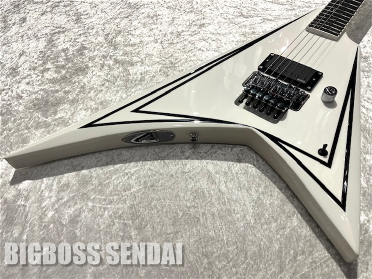 【即納可能】EDWARDS(エドワーズ)E-ALEXI SCYTHE Alexi Laiho Model / White with Black Pin Stripe 仙台店