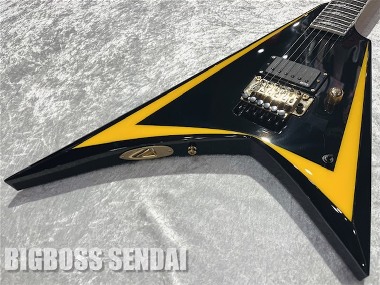 【即納可能】EDWARDS(エドワーズ)E-ALEXI ARROW HEAD Alexi Laiho Model / Black with Yellow Stripe 仙台店