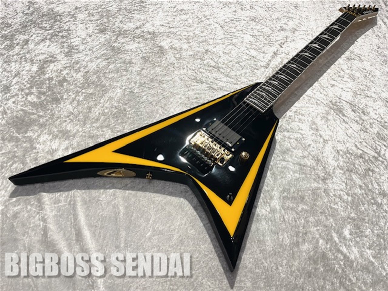 【即納可能】EDWARDS(エドワーズ)E-ALEXI ARROW HEAD Alexi Laiho Model / Black with Yellow Stripe 仙台店