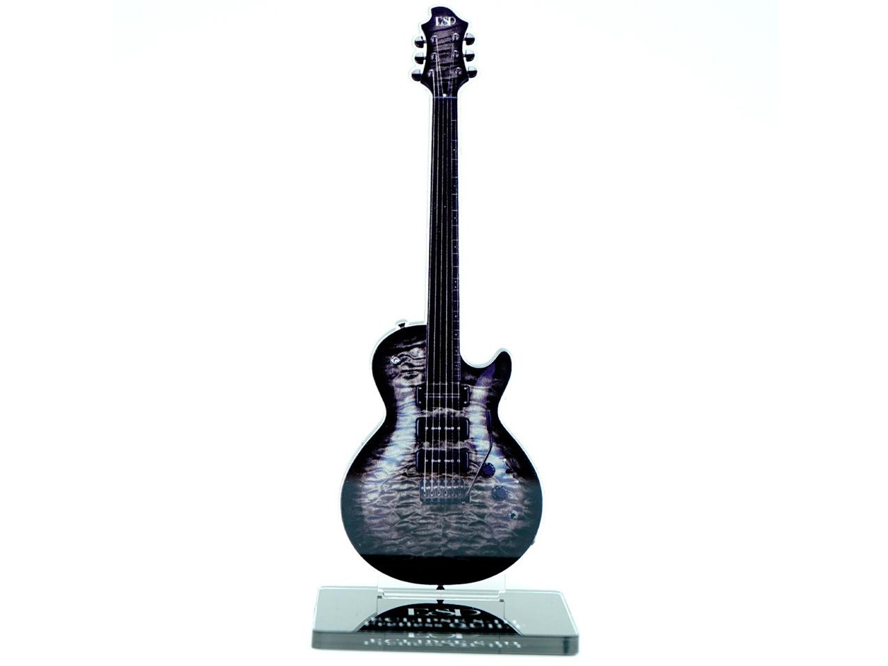 ESP Acrylic Keyholder Guitar Collection -SUGIZO Vol.1- AS-SGZ-04 (ESP ECLIPSE S-III Fretless QUILT) / スタンドタイプ