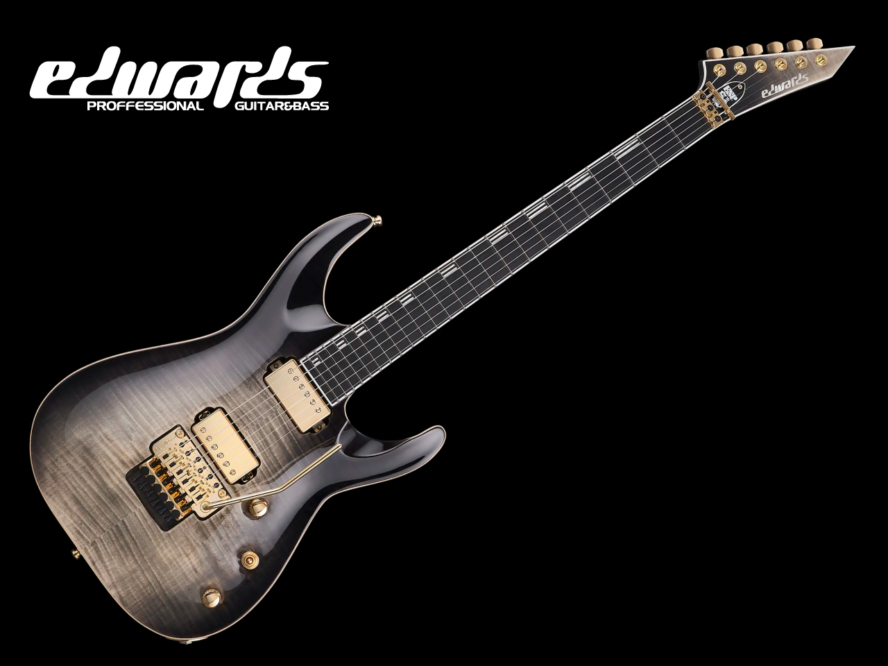 【お取寄せ商品】EDWARDS(エドワーズ) E-HORIZON-CTM 50TH (Ash Black Burst C / Black Pearl Back)