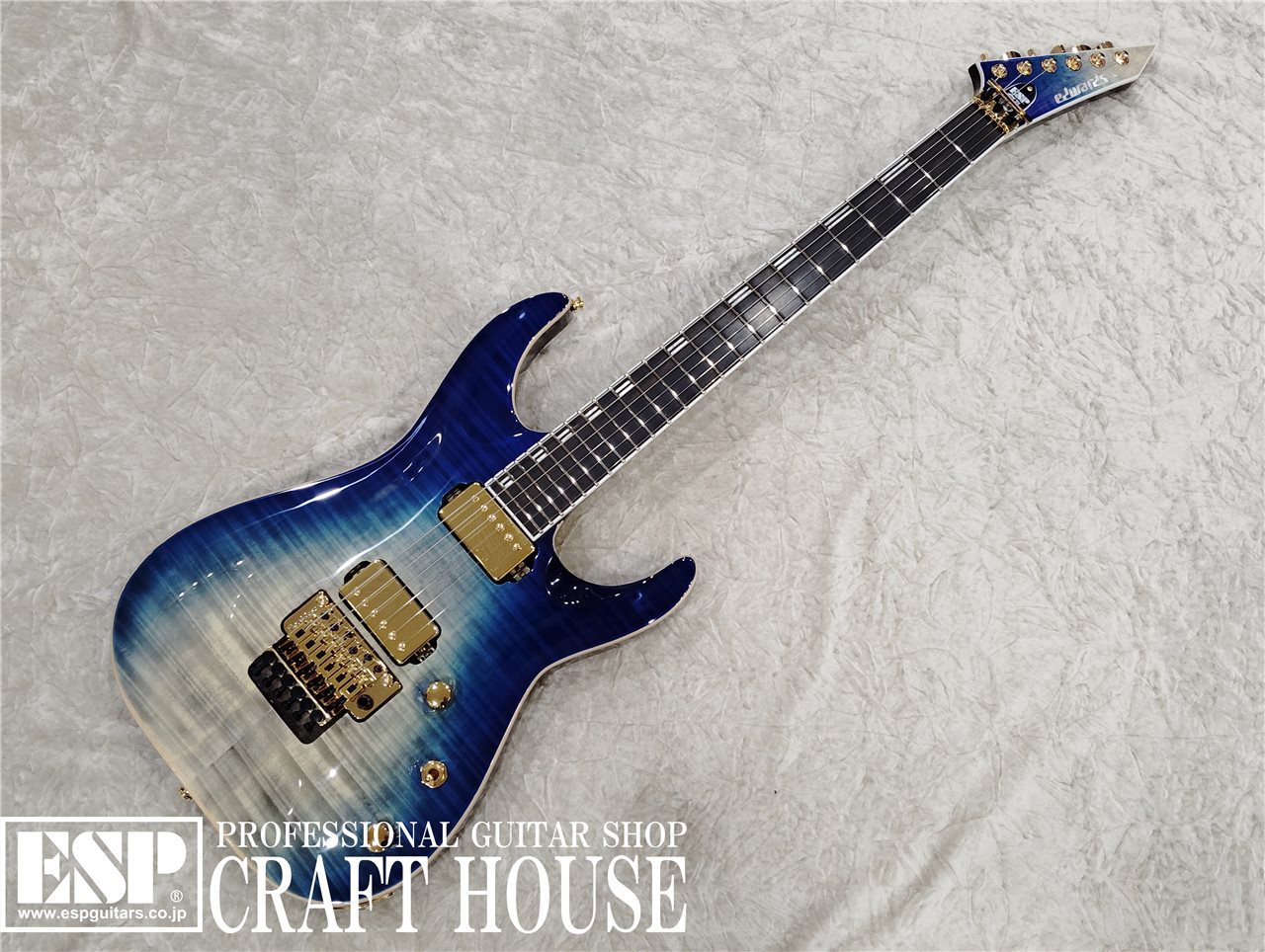 【即納可能】EDWARDS E-HORIZON-CTM 50TH / Black Aqua Burst C / Blue Pearl Back  渋谷店