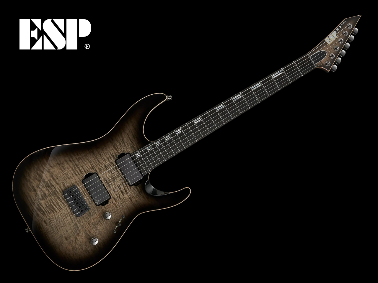 【受注生産】ESP(イーエスピー) M-II CTM NT/FM (Charcoal Burst w/White Pearl Black)