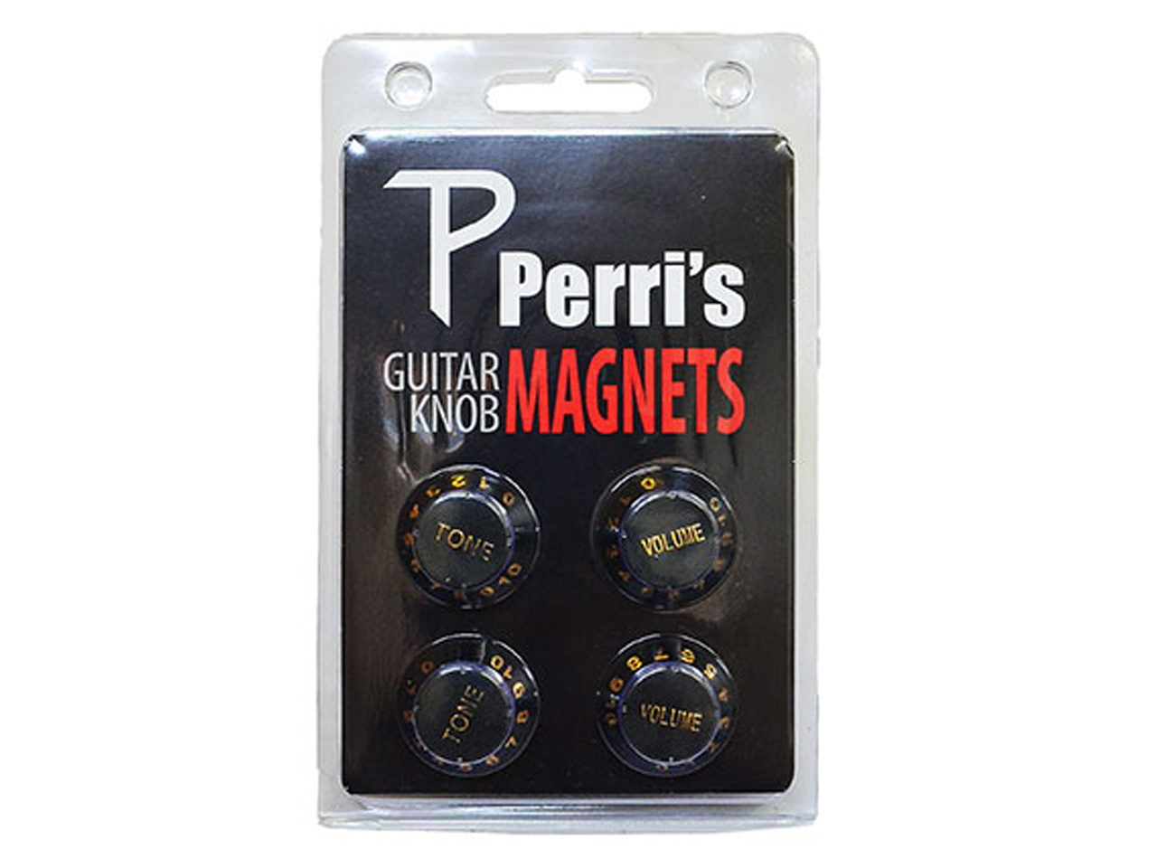 Perri's(ペリーズ) GUITAR KNOB MAGENTS BLACK / 4PACK (ギターノブデザインマグネット)