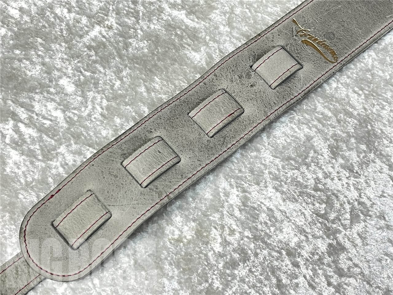 【即納可能】Grande uomo（グランデウオモ）KUDU Special Strap Gray ボルドーステッチ　名古屋店