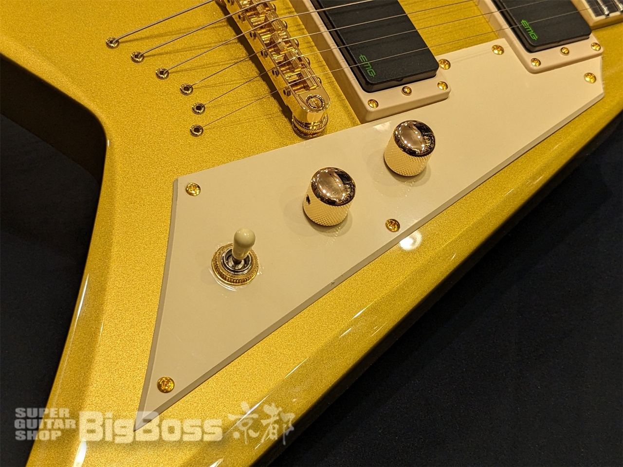 【即納可能/アウトレット】LTD(エルティーディー) KH-V / Metalic Gold (METALLICA  Kirk Hammettモデル) 京都店【新春初売りお年玉セール対象商品】