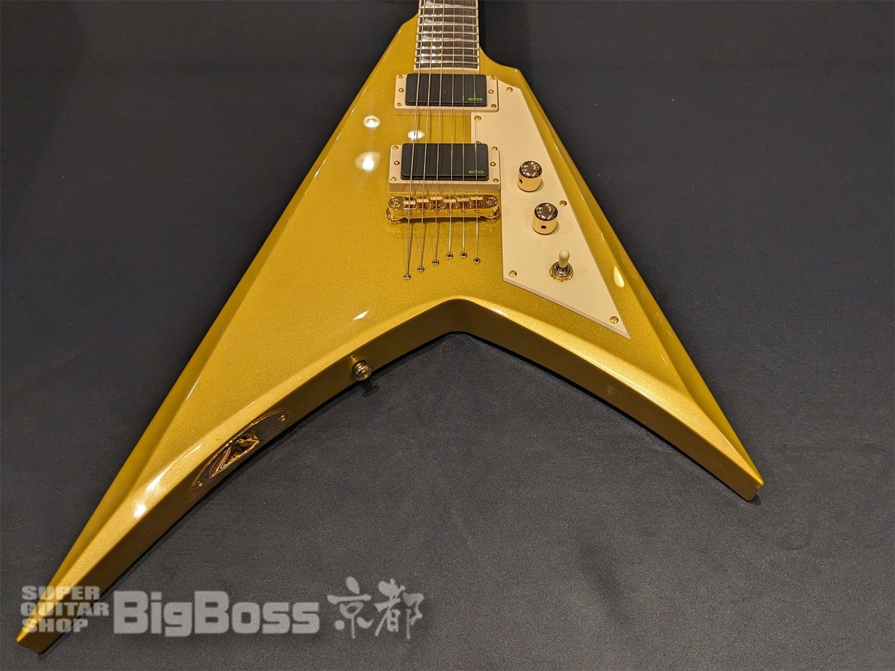 【即納可能/アウトレット】LTD(エルティーディー) KH-V / Metalic Gold (METALLICA  Kirk Hammettモデル) 京都店【新春初売りお年玉セール対象商品】