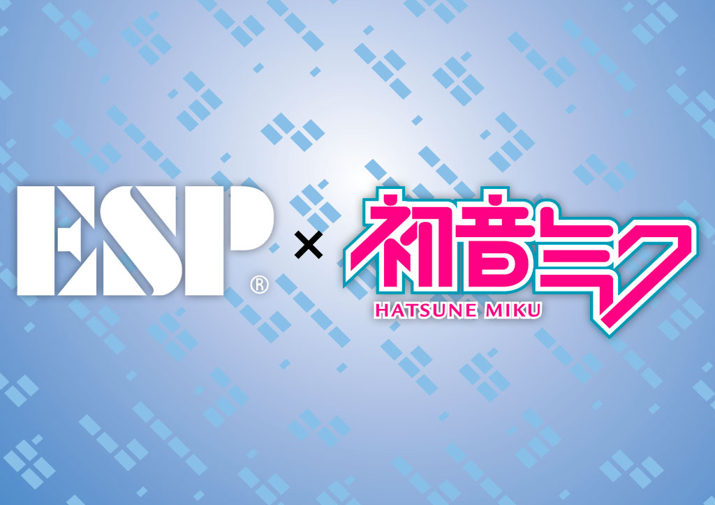 ESP×初音ミク ESPと初音ミクが生み出した数々のアイテムを網羅。シグネチュアモデル ESP STREAM-Miku-Custom V2もご予約受付中！